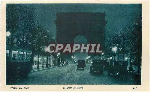 Cartes postales Paris la Nuit Champs Elysees