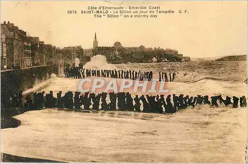 Cartes postales Saint Malo Le Sillon un jour de Tempete