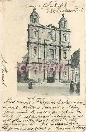 Cartes postales Rennes le Eglise Toussaints