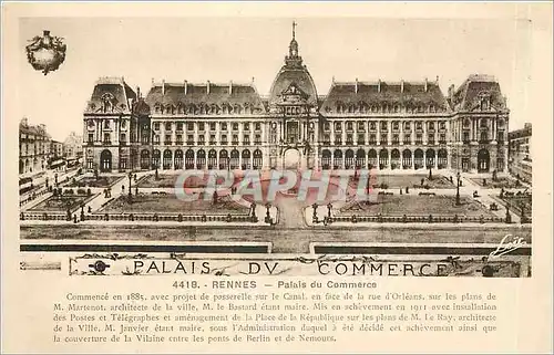 Cartes postales Rennes Palais du Commerce