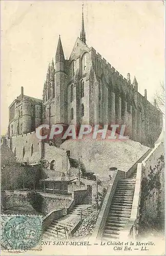 Ansichtskarte AK Mont Saint Michel Le Chatelet et la Merveille Cote Est