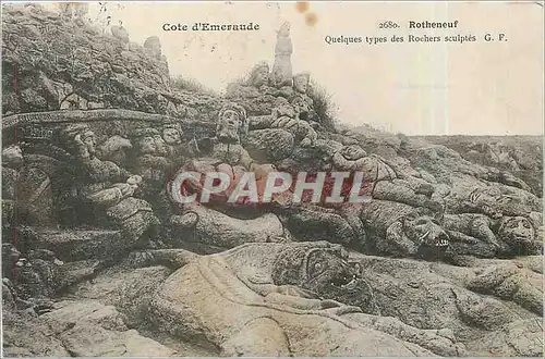 Cartes postales Rotheneuf Quelques types des Rochers sculptes