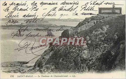 Cartes postales Saint Malo Le Tombeau de Chateaubiand