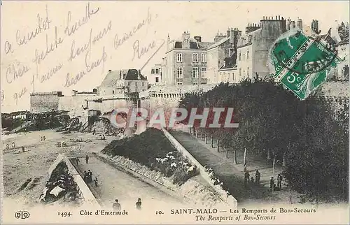 Cartes postales Saint Malo Les Remparts de Bon Secours