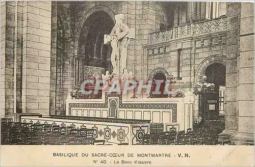 Cartes postales Basilique du Sacre Coeur de Montmartre Le Banc d'ceuvre