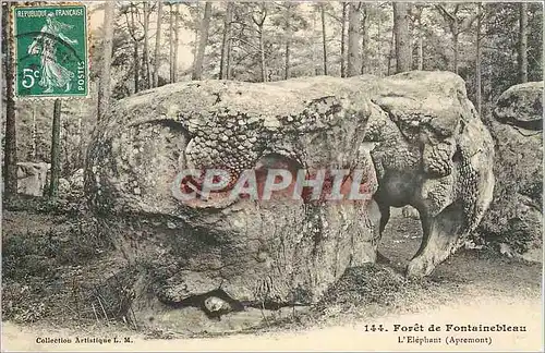 Ansichtskarte AK Foret de Fontainebleau L'Elephant Apremont