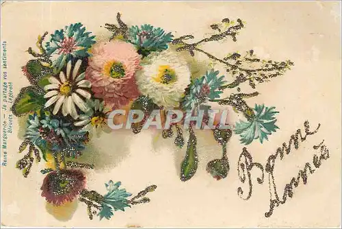 Cartes postales Bonne Annee Fleurs