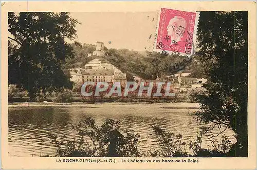 Cartes postales La Roche Guyon S et O Le Chateau vu des bords de la Seine