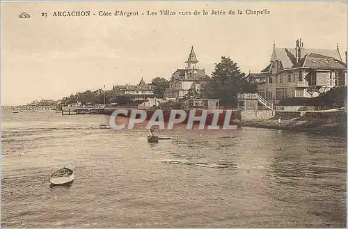 Cartes postales Arcachon Cote d'Argent Les Villas vues de la Jetee de la Chapelle