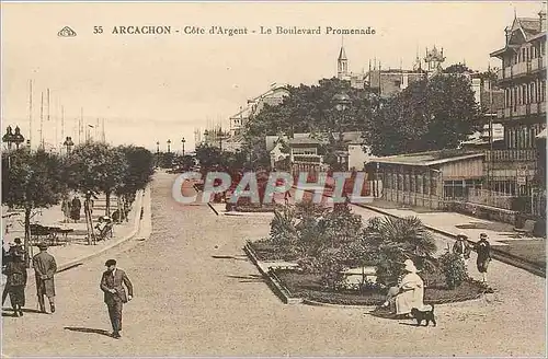 Cartes postales Arcachon Cote d'Argent Le Boulevard Promenade