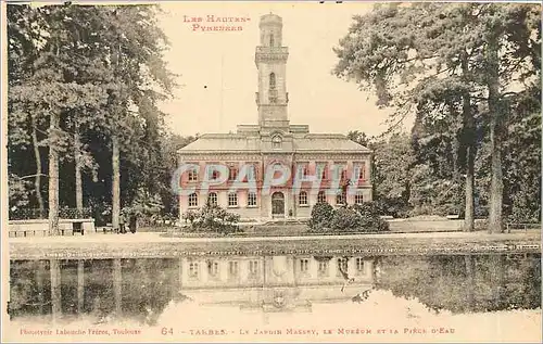 Cartes postales Tarbes Le Jardin Massey Le Museum et la Piece d'Eau