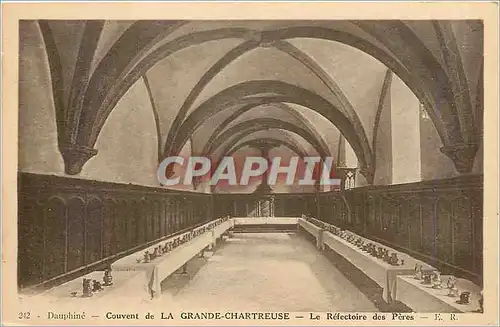 Cartes postales Dauphine Couvent de la Grande Chartreuse Le Refectoire des Peres