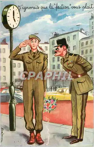 Cartes postales J'ignorais que la faction vous plait Militaria