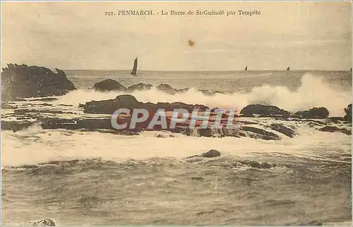 Ansichtskarte AK Penmarch La Barre de St Guenole par Tempete