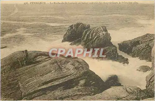 Ansichtskarte AK Penmarch La Roche de St Guenole ou furent enlevees les cinq victimes