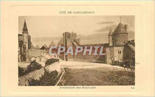 Ansichtskarte AK Cite de Carcassonne Interieur des Remparts