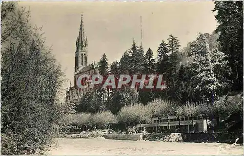 Cartes postales moderne Lourdes HP Les Piscines la Basilique et le Gave