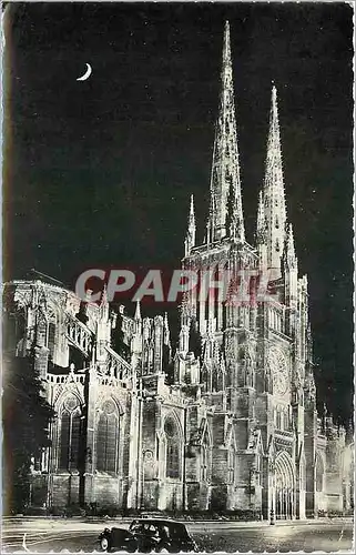 Cartes postales moderne Bordeaux La Nuit La Cathedrale St Andre