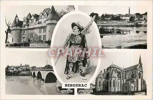 Cartes postales Bergerac Cyrano Ch�teau de Monbazillac Vue generale Pont de pierre Eglise Notre Dame