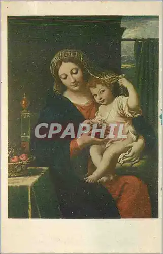 Cartes postales Mignard La Vierge a la Grappe Paris Musee Louvre