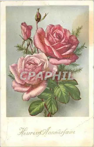 Cartes postales Heureux Anniversaire Fleurs