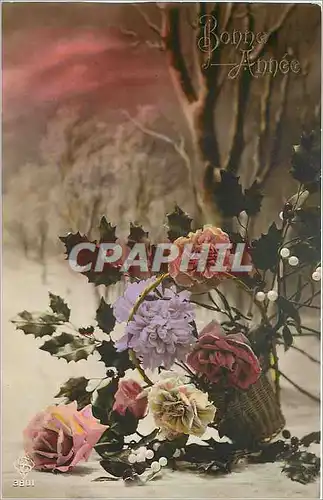 Cartes postales Bonne Annee Fleurs