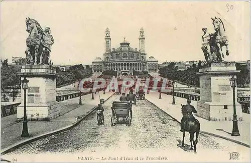 Cartes postales Paris Le Pont d'lena et le Trocadero