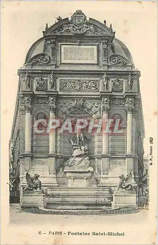 Cartes postales Paris Fontaine Saint Michel