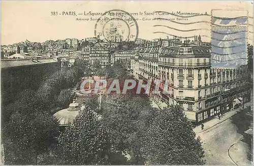 Ansichtskarte AK Paris Le Square Sacre Coeur de Montmartre