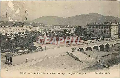 Ansichtskarte AK Nice Le Jardin Public et le Pont des Anges vue prise de la Jetee