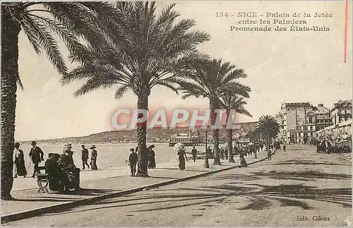 Ansichtskarte AK Nice Palais de la Jetee entre les Palmiers Promenade des Etats Unis