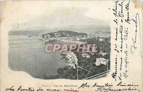 Cartes postales Nice Vue du Mont Boron