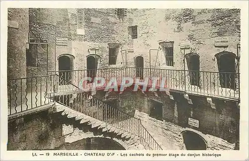 Cartes postales Marseille Chateau d'If Les cachots du premier etage du donjon historique