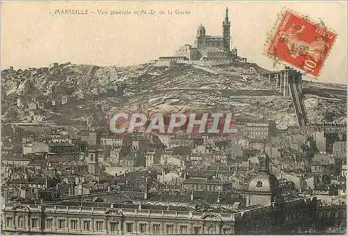 Cartes postales Marseille Vue generale et ND de la Garde