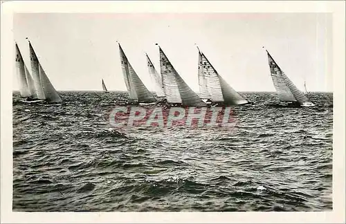 Moderne Karte Le Lac Leman Course de voilliers Bateaux