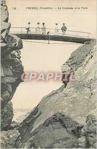 Ansichtskarte AK Primel Finistere Le Crevasse et le Pont