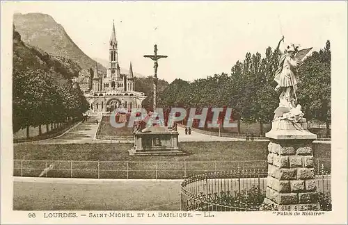 Ansichtskarte AK Lourdes Saint Michel et la Basilique