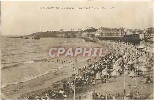 Ansichtskarte AK Biarritz Cote Basque La Grande Plage