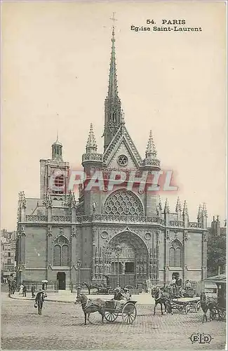 Cartes postales Paris Eglise Saint Laurent