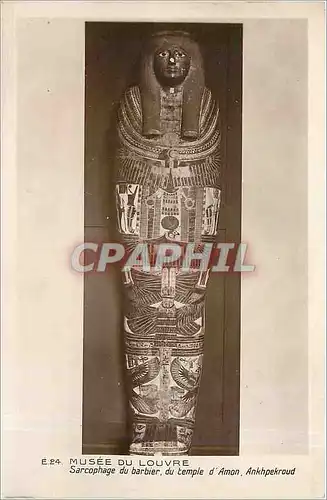 Cartes postales Musee de Louvre Sarcophage du barbier du temple d'Amen Ankhpekroud Egypte
