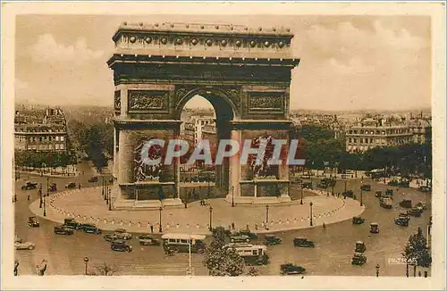 Cartes postales Paris Place de l'Etoile Arc de Triomphe