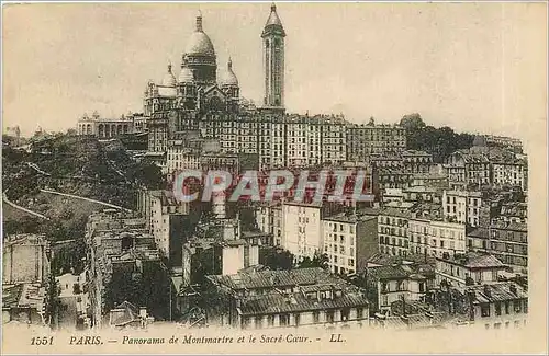 Cartes postales Paris Panorama de Montmartre et le Sacre Coeur