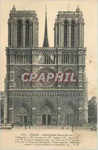 Cartes postales Paris Cathedrale Notre Dame