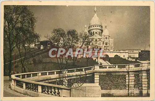 Cartes postales Paris La Basilique du Sacre Coeur et l'Escalier Monumental