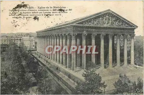 Cartes postales Paris Eglise de la Madeleine