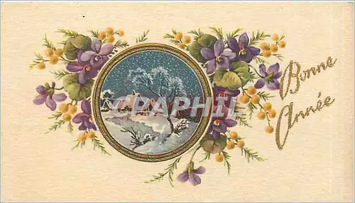 Cartes postales Bonne Annee Fleurs