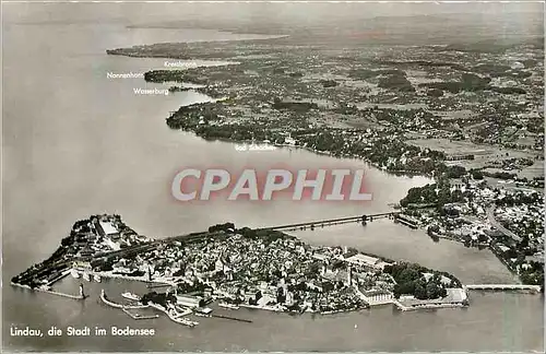 Moderne Karte Lindau die Stadt im Bodensee