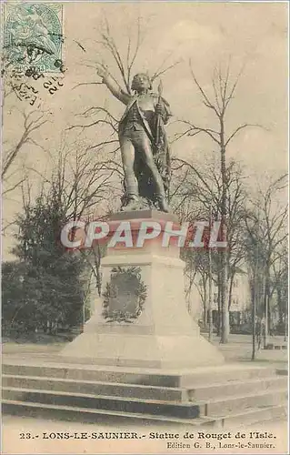 Cartes postales Lons-le-Saunier - Statue de Rouget de l'Isle