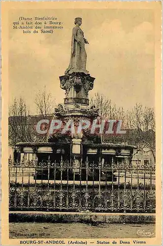 Cartes postales Bourg-St-Andeol (Ardeche) - Statue de Dona Viema