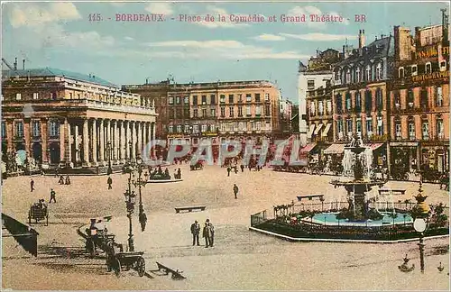 Cartes postales Bordeaux - Place de la Comedie et Grand Theatre